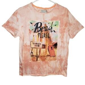 Zara Boys Collection Tie Dye Short Sleeve Tee Beach Please 11/12 Years